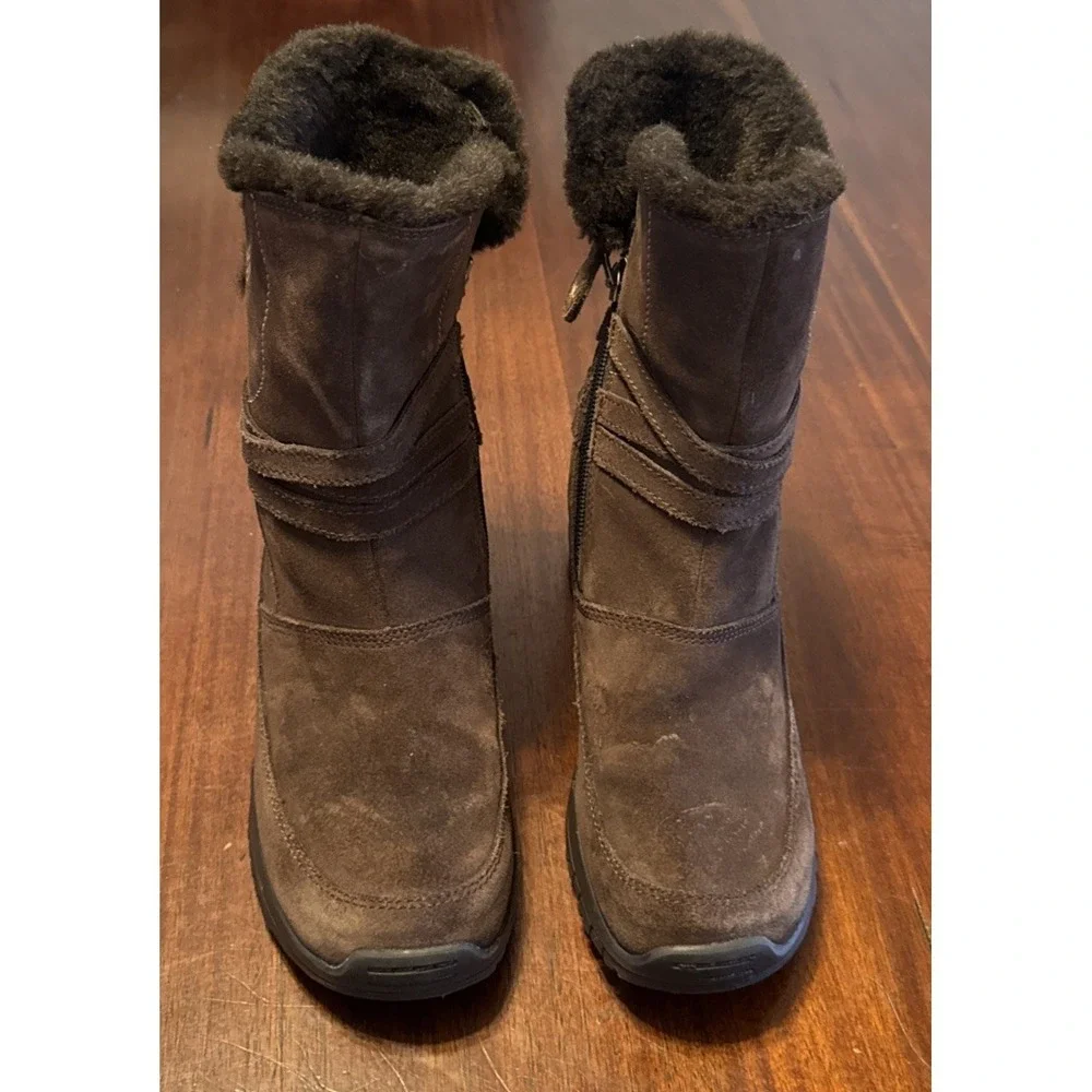 Columbia Namara Women's‎ 6.5 Brown Suede Winter Boots Fur Lined Omni-Grip